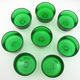 8 bottle green champagne glasses, Cavalier Luminarc France 1970