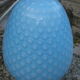 Suspension egg opaline bleue pastel