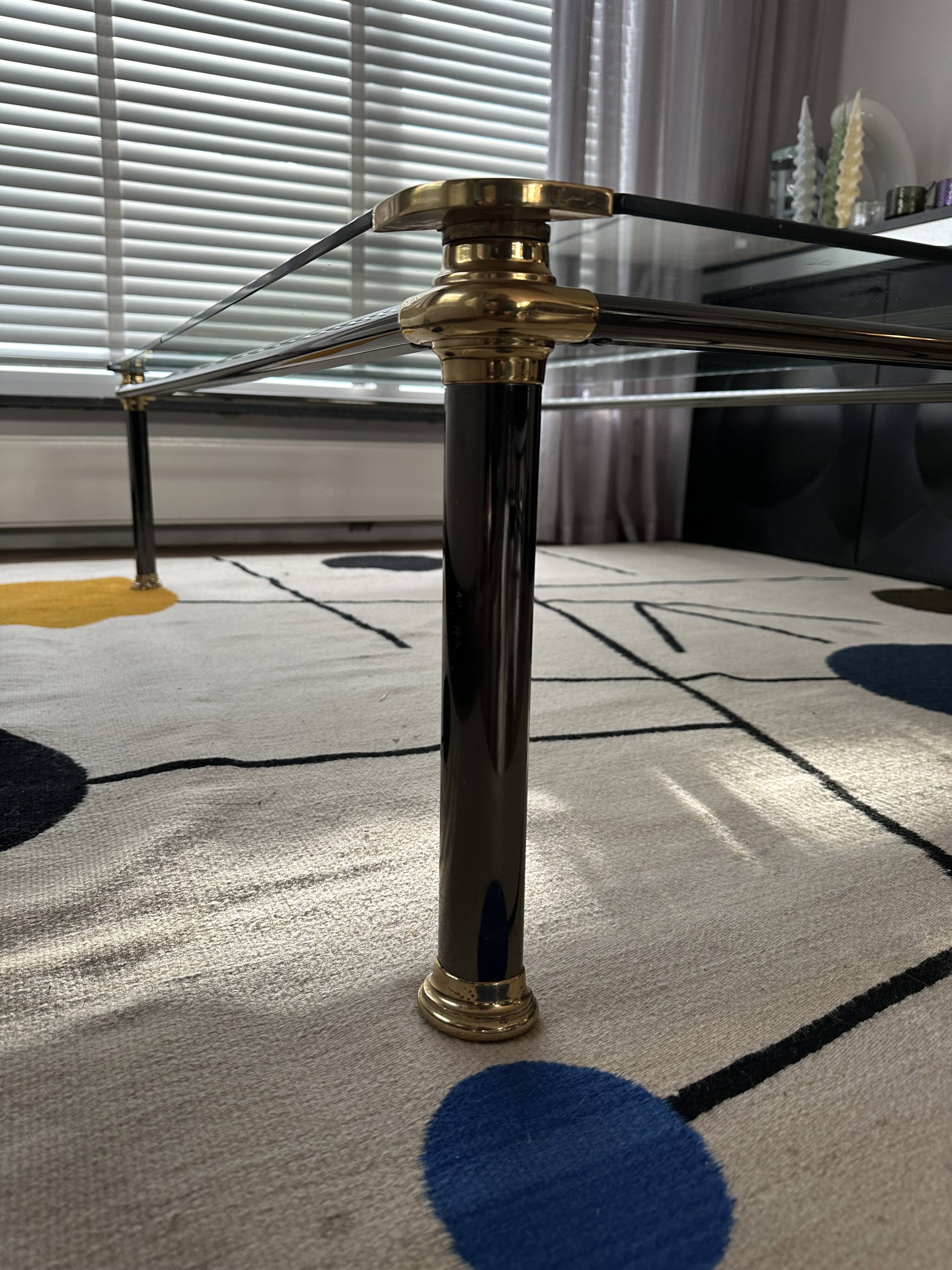 Italian MARA brasss&glass coffee table 1983