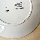 Set of 4 fox trott sarreguemines art deco dessert plates 1930