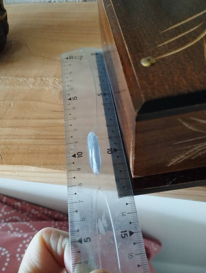 Vintage cigarette holder – Solid wood – 1950s–70s – Modernist style