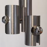 Space Age 3-light pipe chandelier, 1960s-70s
