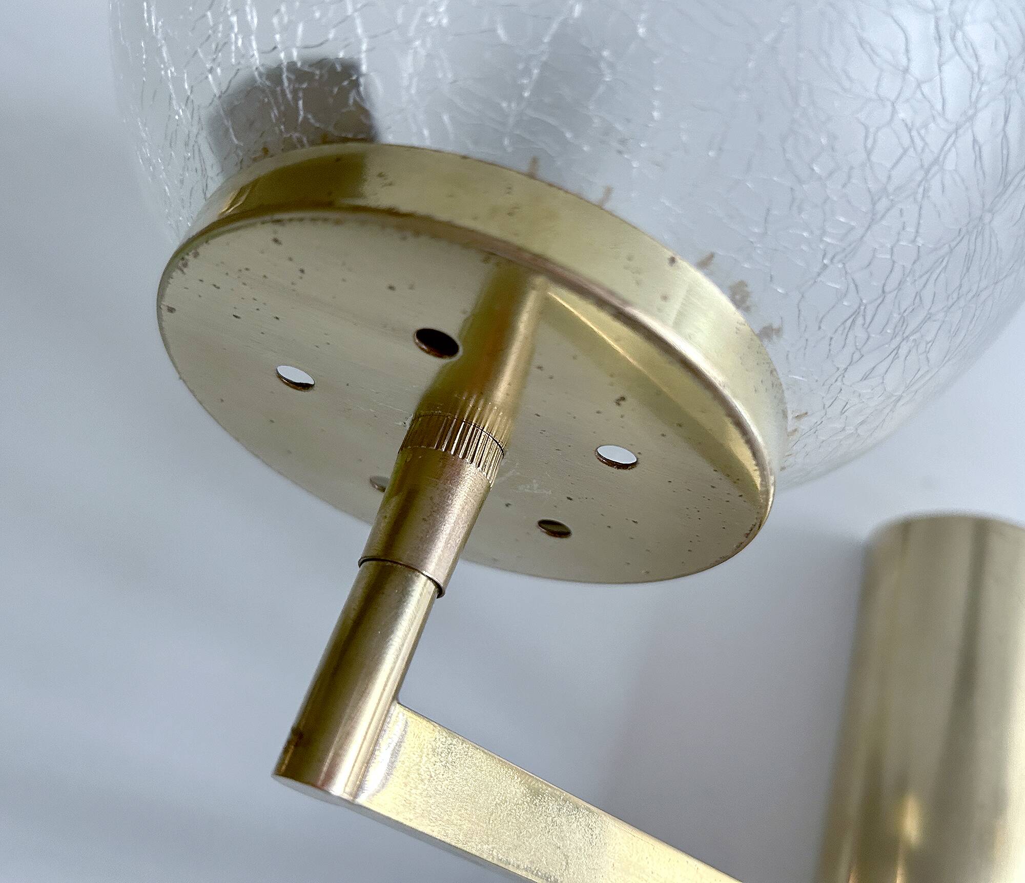 Pair Vintage Bubble Glass Wall Lights