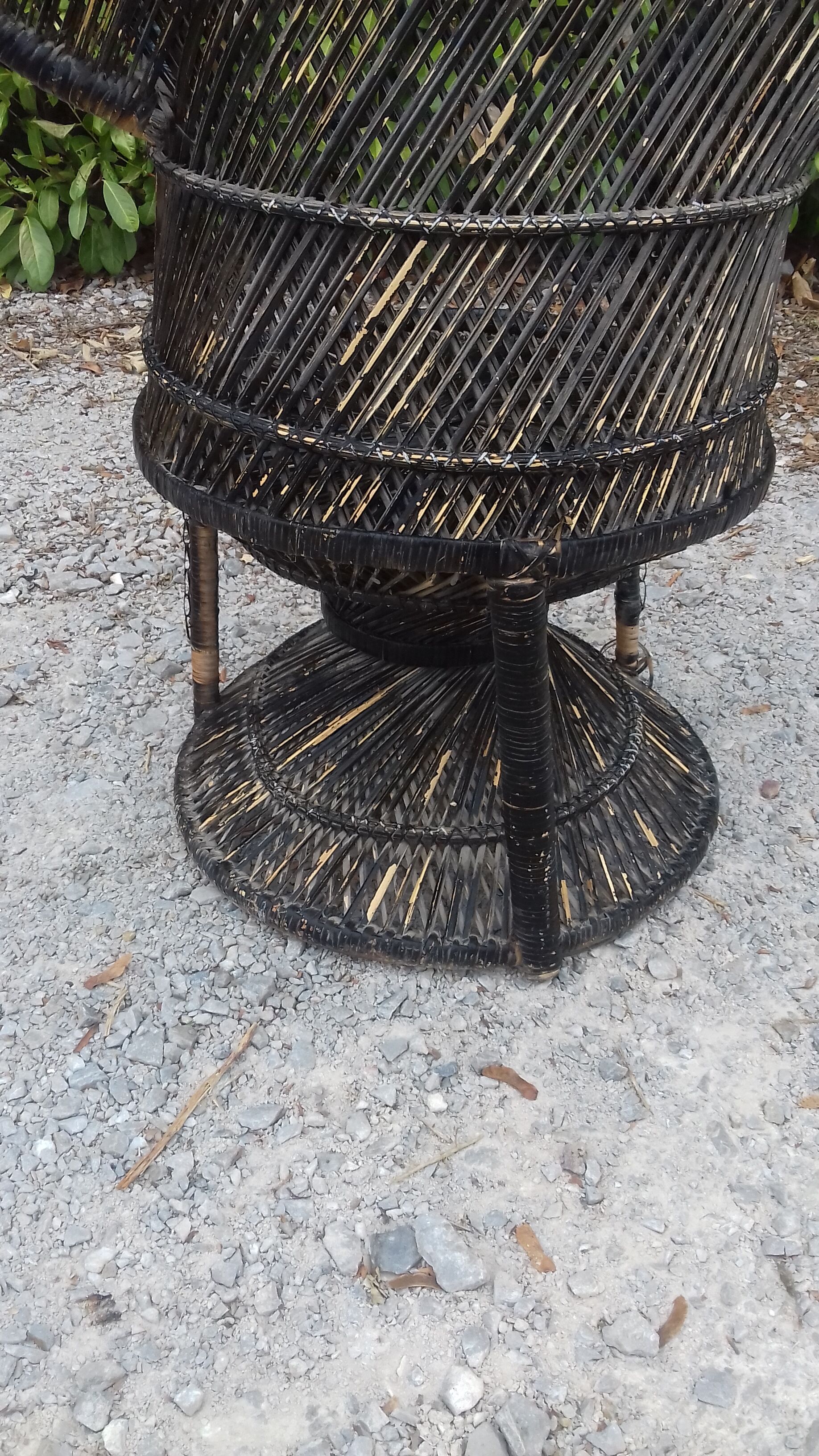 Armchair emmanuel in vintage wicker