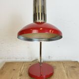 Vintage red east german table lamp from aka leuchten, 1970s