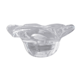 Candle holder or empty pocket in the shape of a crystal flower signed Daum