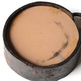 Round wrought iron metal mirror, 1950s