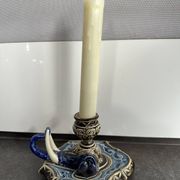 Zoomorphic candlestick, Choisy le Roi Boulenger, in the shape of an elephant, 19th century