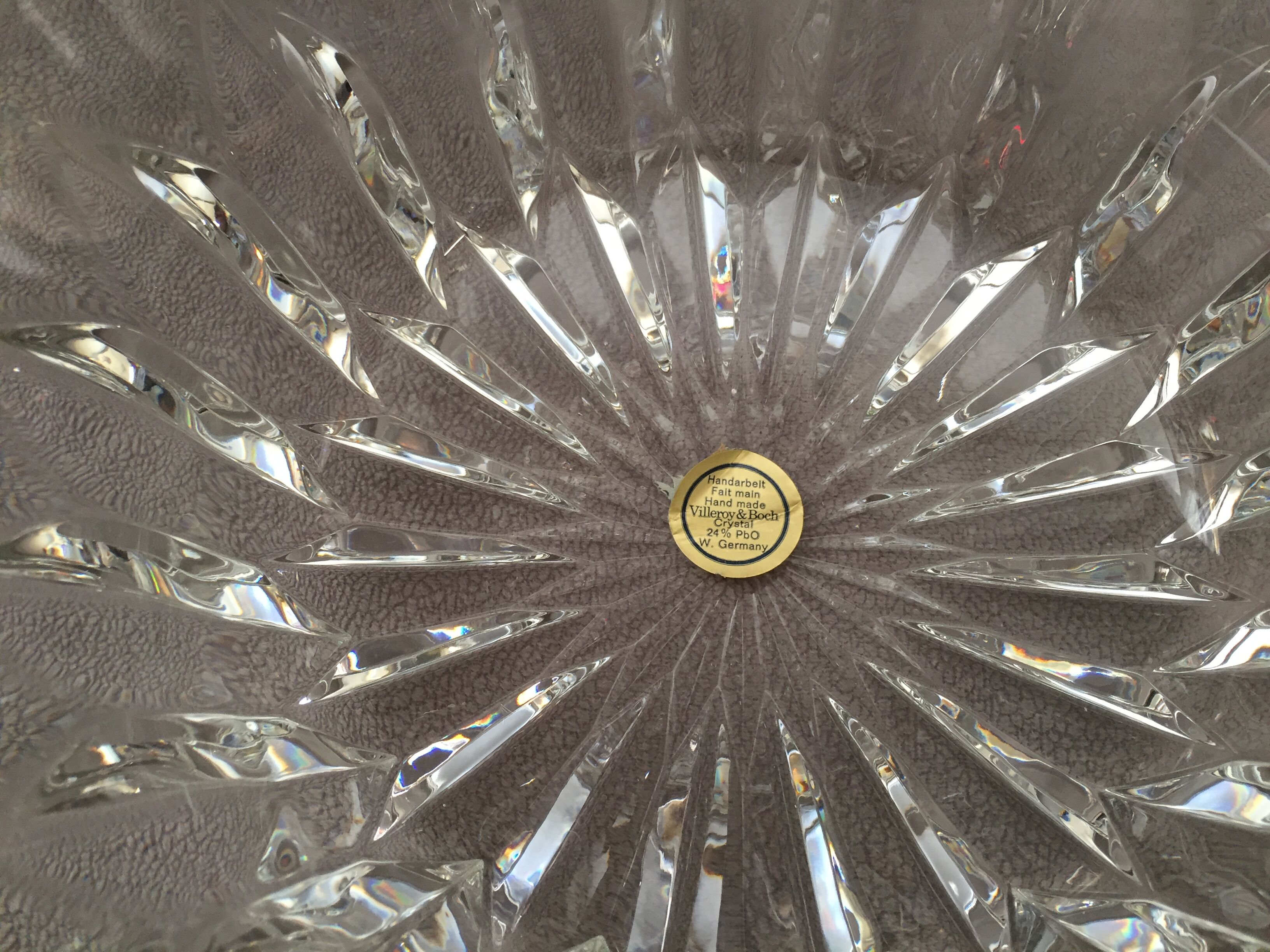 Crystal centerpiece cut villeroy & boch