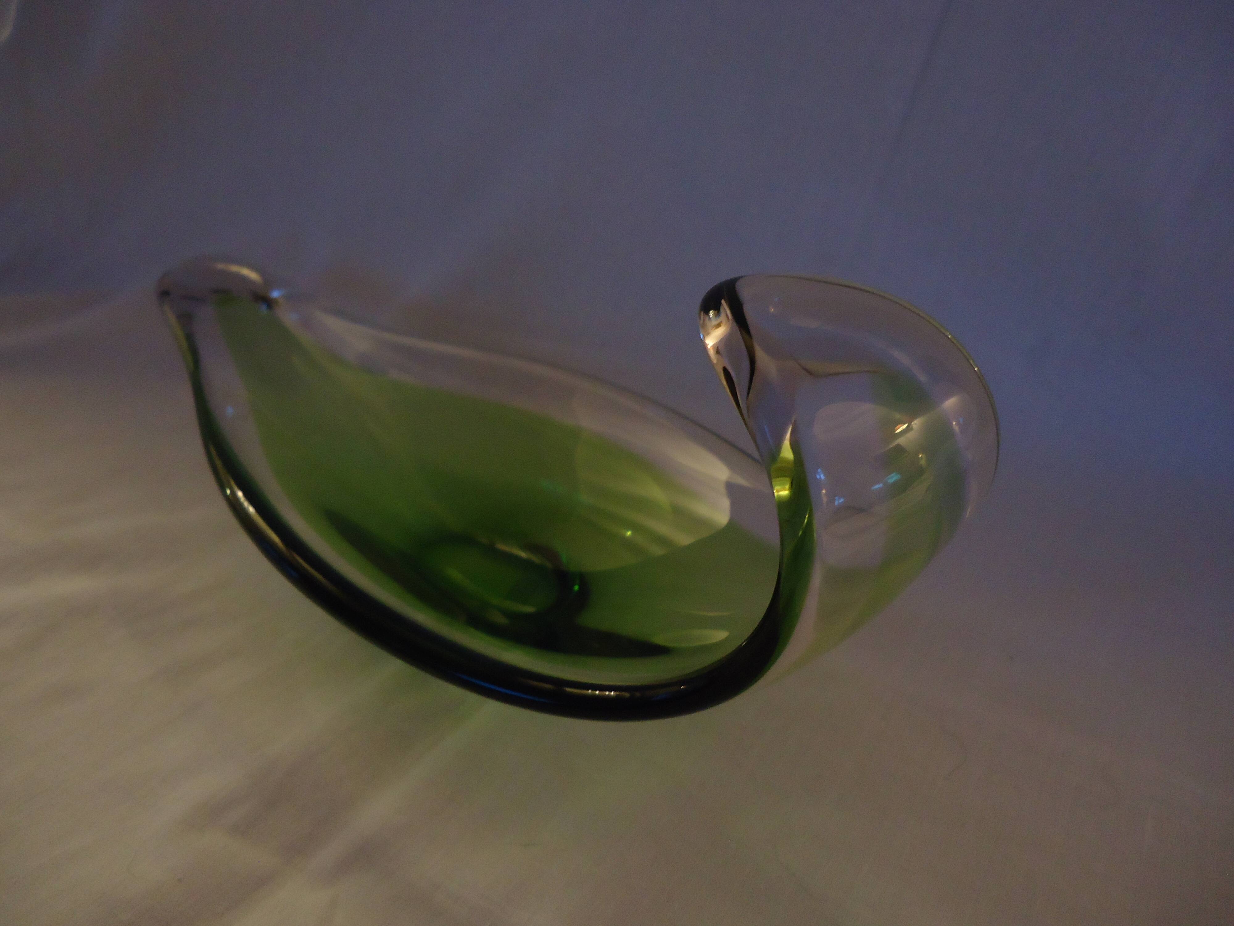 Green gradient Cristal de Bayel pocket bowl