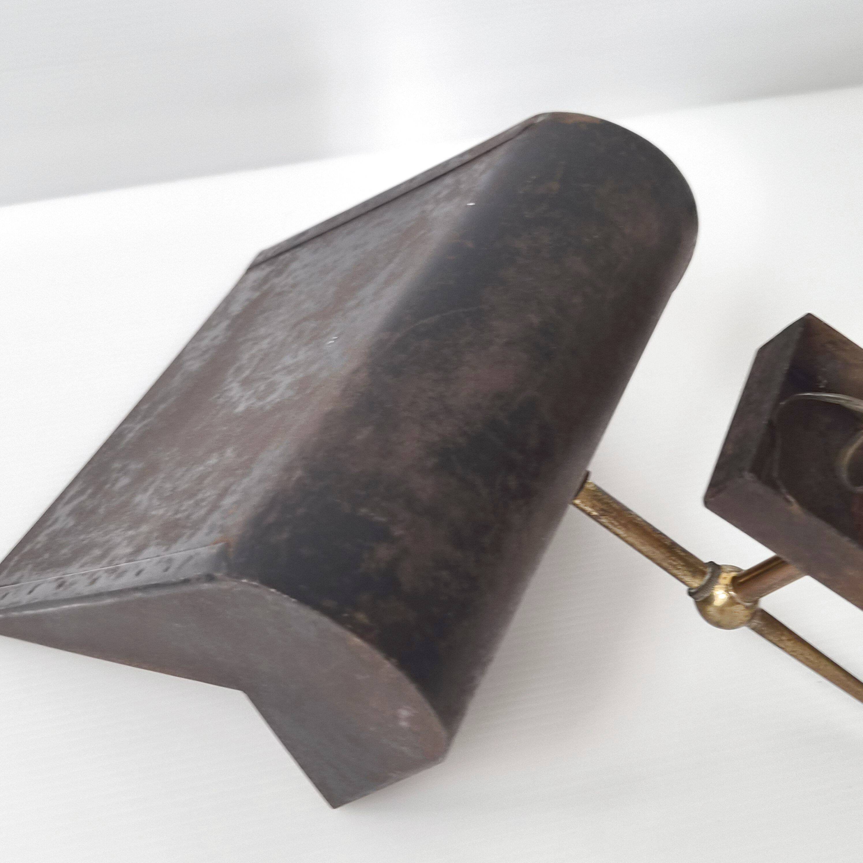 Pair of vintage 1950s wall lights signed M.D.