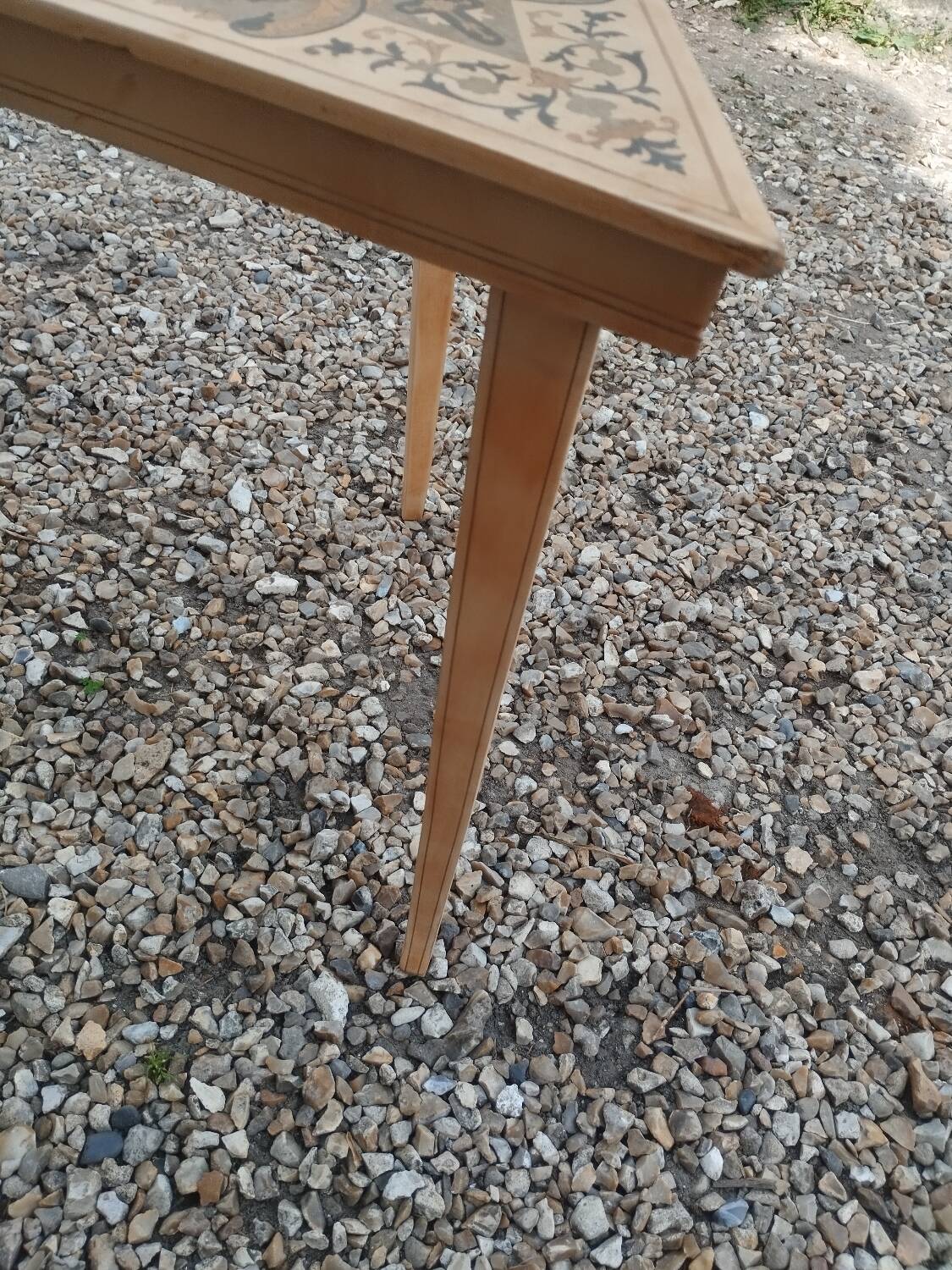 Pair of antique marquetry bedside tables
