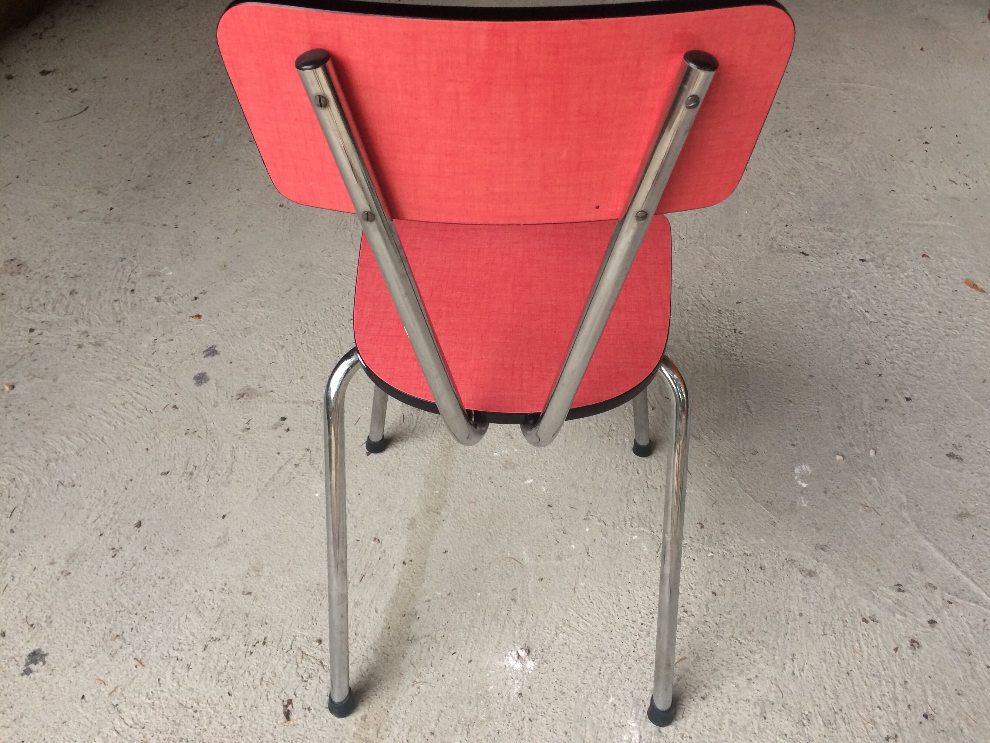 Red vintage formica chair