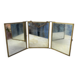 Vintage barber triptych mirror