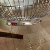 Silver metal fruit basket
