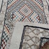 Traditional handmade white mergoum carpet