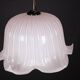 Large vintage flower-shaped chandelier in pink Murano glass, Italy 1980s.