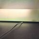 Rectangular wall light 1990 in frosted glass and silver metal