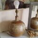 Table lamp in pyrite stone