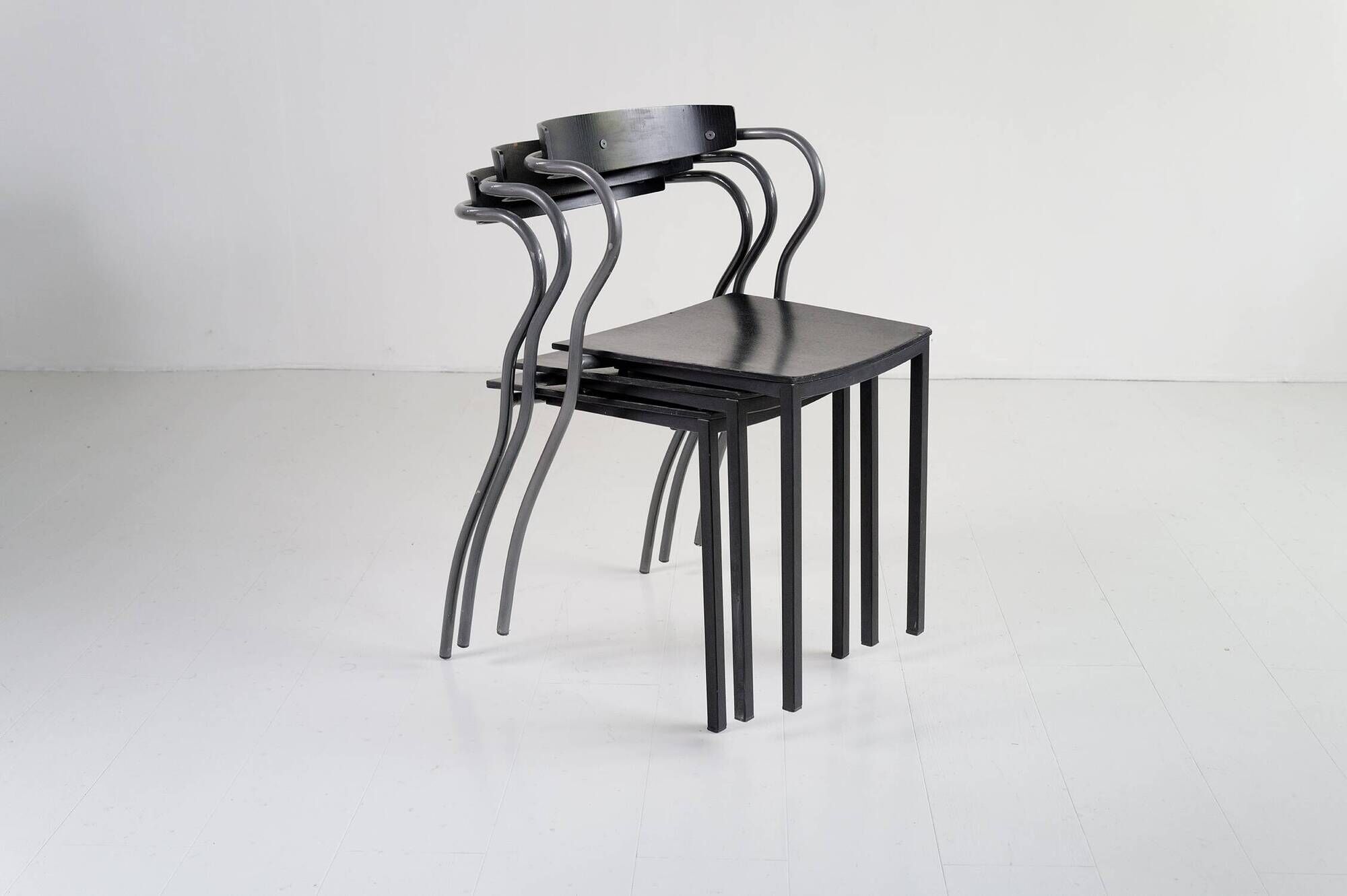 Pascal Mourgue, set of 3 Artelano chairs, 1980