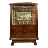 Gaston Poisson: Art Deco period display cabinet with varnished mahogany system