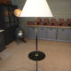 Vintage opaline and glass floor lamp 1960