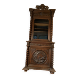 Half buffet-silver cabinet with 2 sections in the neo-Renaissance style, Henri II