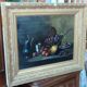 Old Still Life Oil Painting/Golden Frame/19th Century/L.Gervais