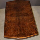 Art deco table in mahogany and elm magnifying glass circa 1930