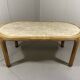 Vivai del Sud rattan & travertine dining table Italy 1960’s