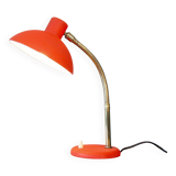 50s lamp, brass and granite red