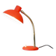 50s lamp, brass and granite red