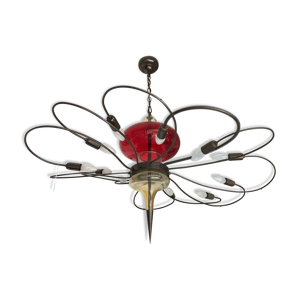 Lustre en verre Murano des années