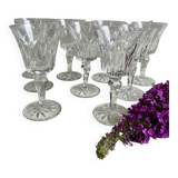 9 St Louis crystal wine glasses