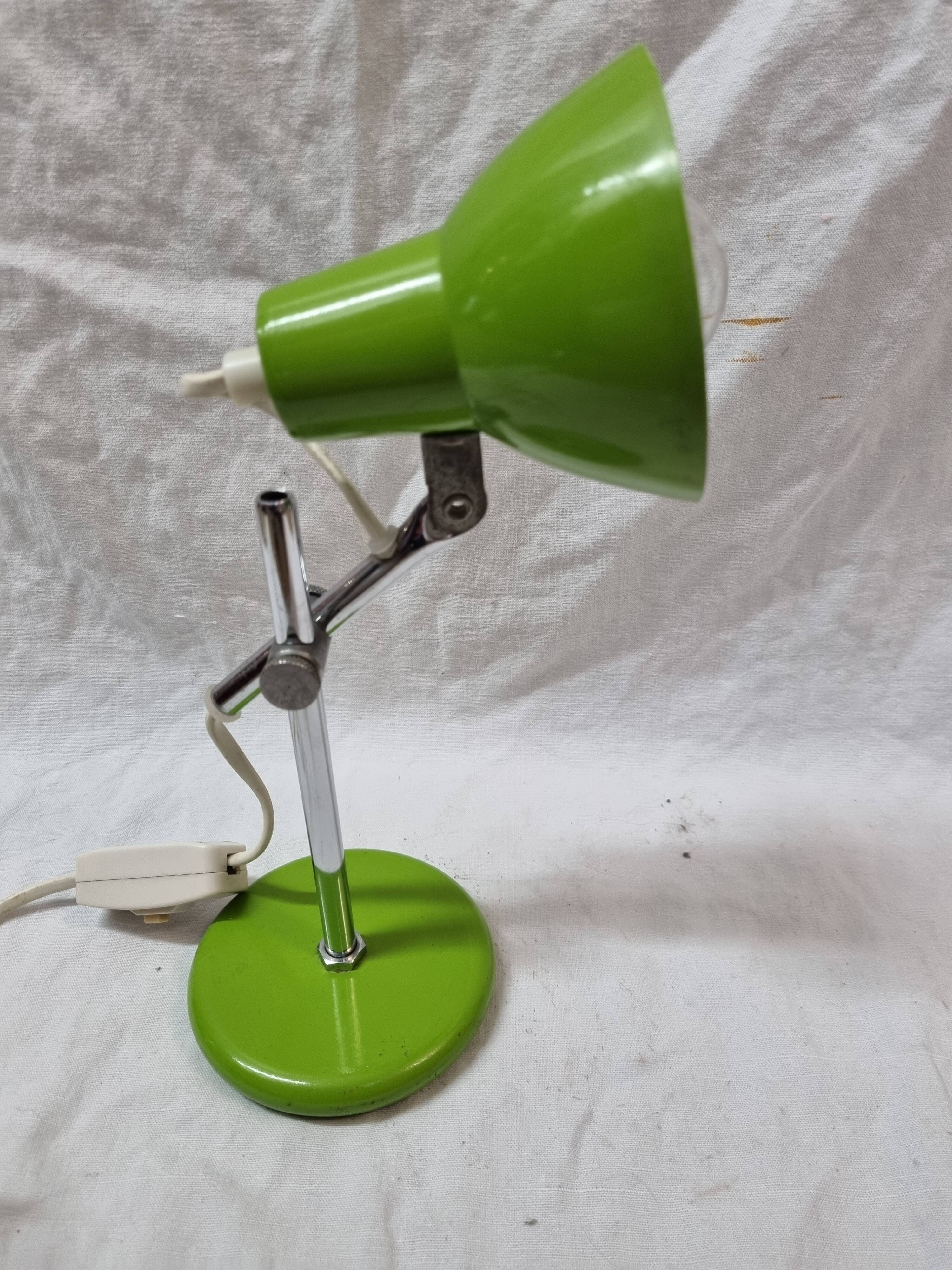 1970 metal casserole desk lamp