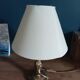 Bedside lamp lampshade fabrics base bronze gilded patinated