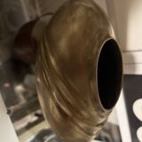 Brushed metal shell vase