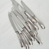 10 Christofle silver-plated “Marly” model table knives