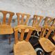 12 chaises bistrot en bois, 1970