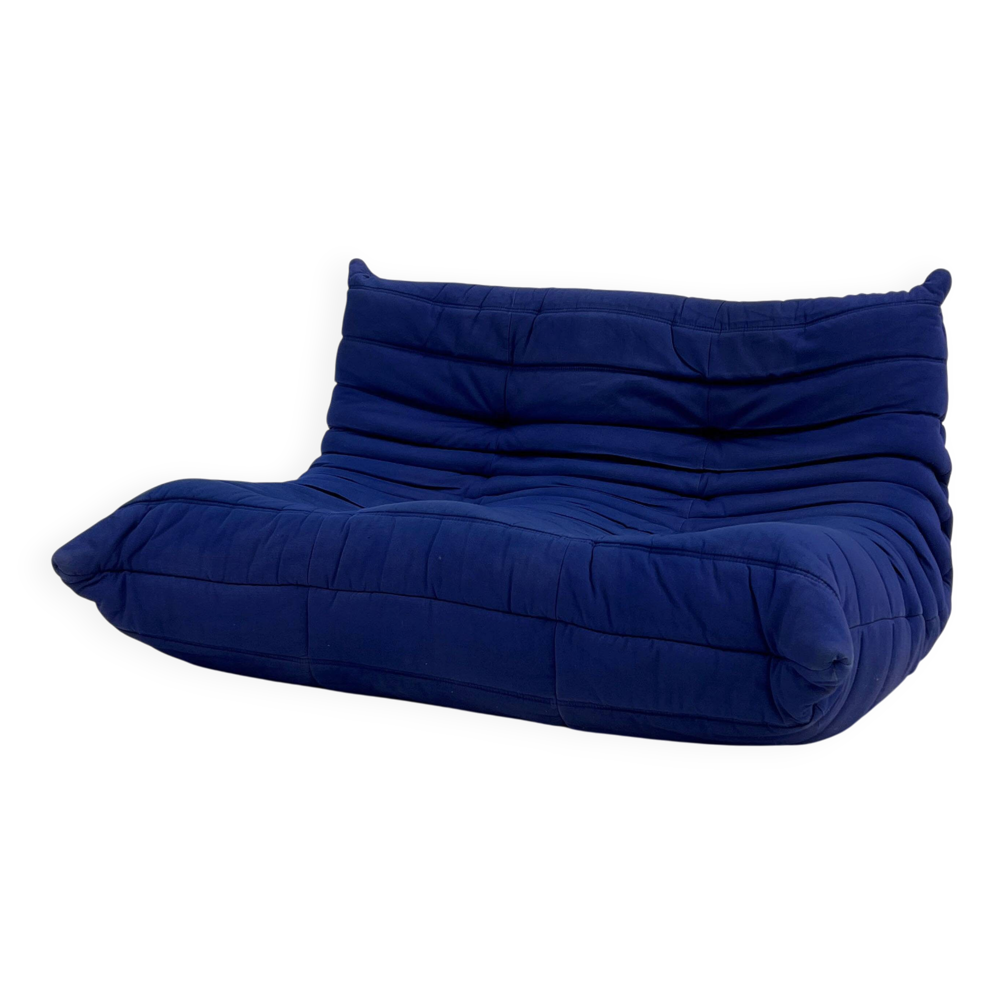 Togo 2 royal blue chairs by Michel Ducaroy for Ligne Roset, 1970
