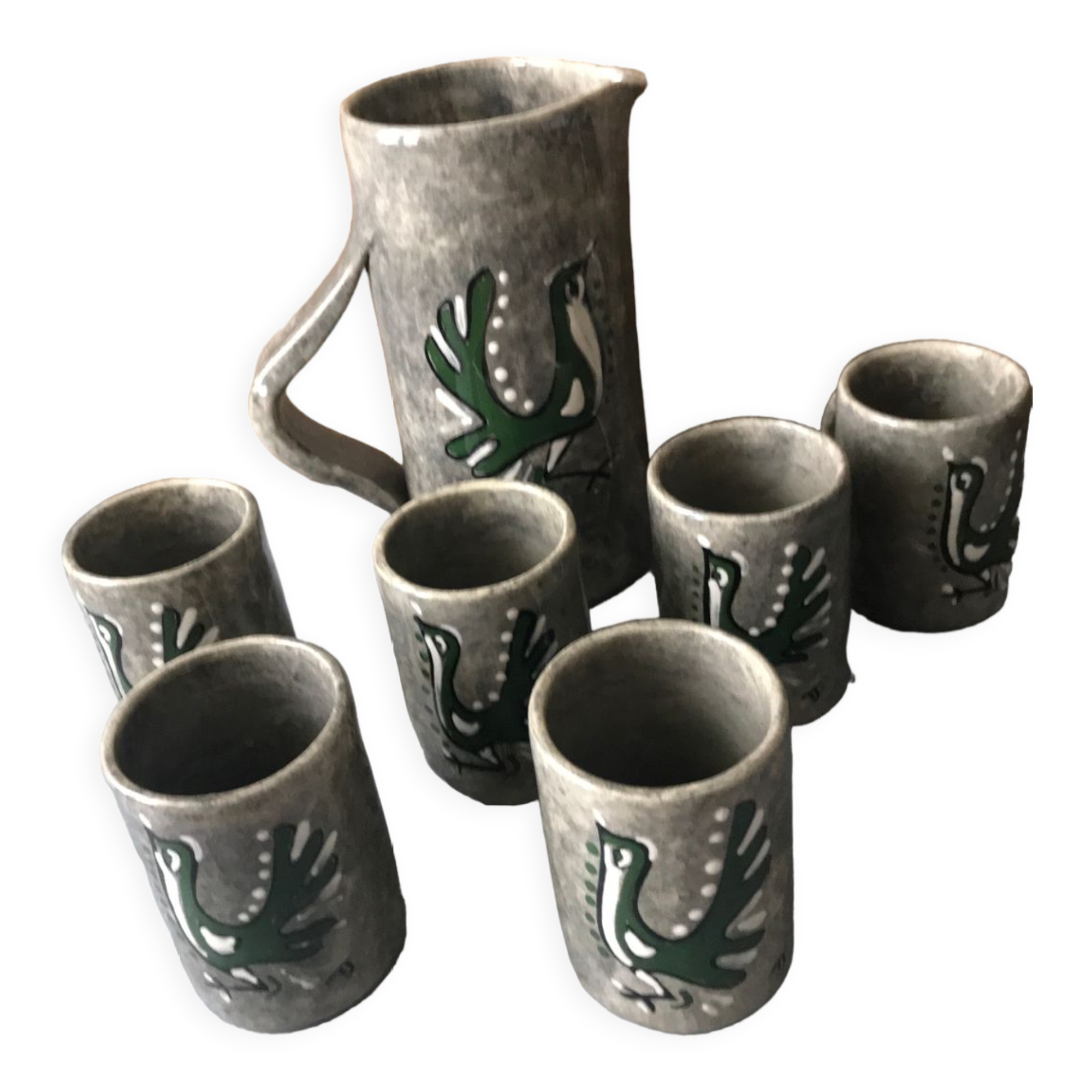 Jacques Thiveaud carafe and mugs