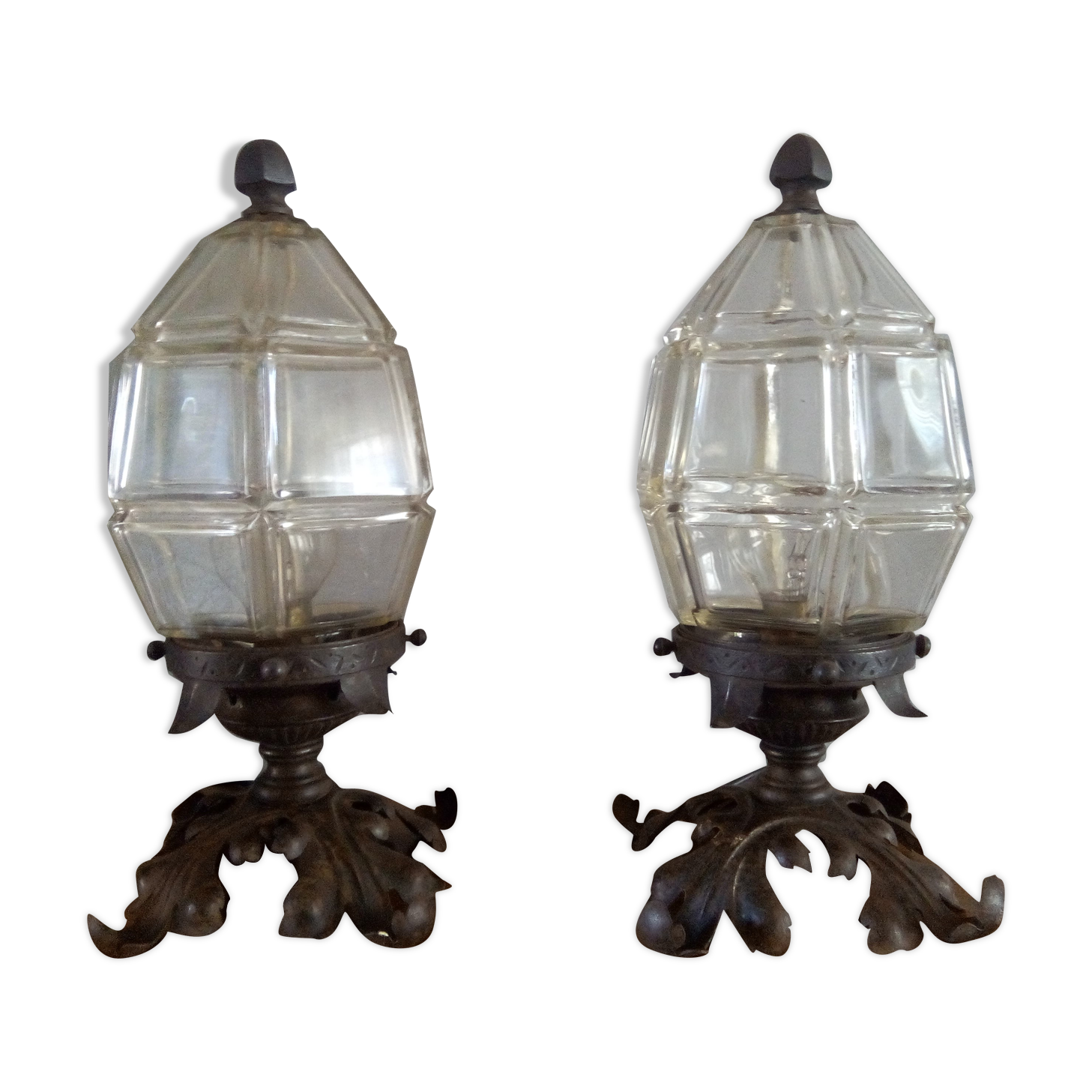 Paire de lampes à poser Art nouveau