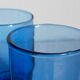 Cinq verres de verrier en verre soufflé vintages