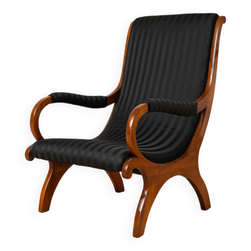 Fauteuil en cerisier Biedermeier du 19ème siècle, Allemagne, vers 1830-1850
