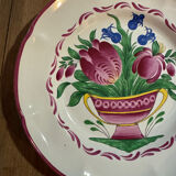 Plate Bouquet of Flowers Saint-Clément No. 67 – Vintage Earthenware