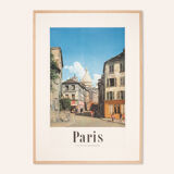 Paris - Une Rue de Montmartre, Travel Poster, 85 x 118 cm