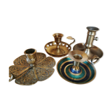 Set of 4 cellar rat candle holders