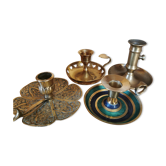 Set of 4 cellar rat candle holders