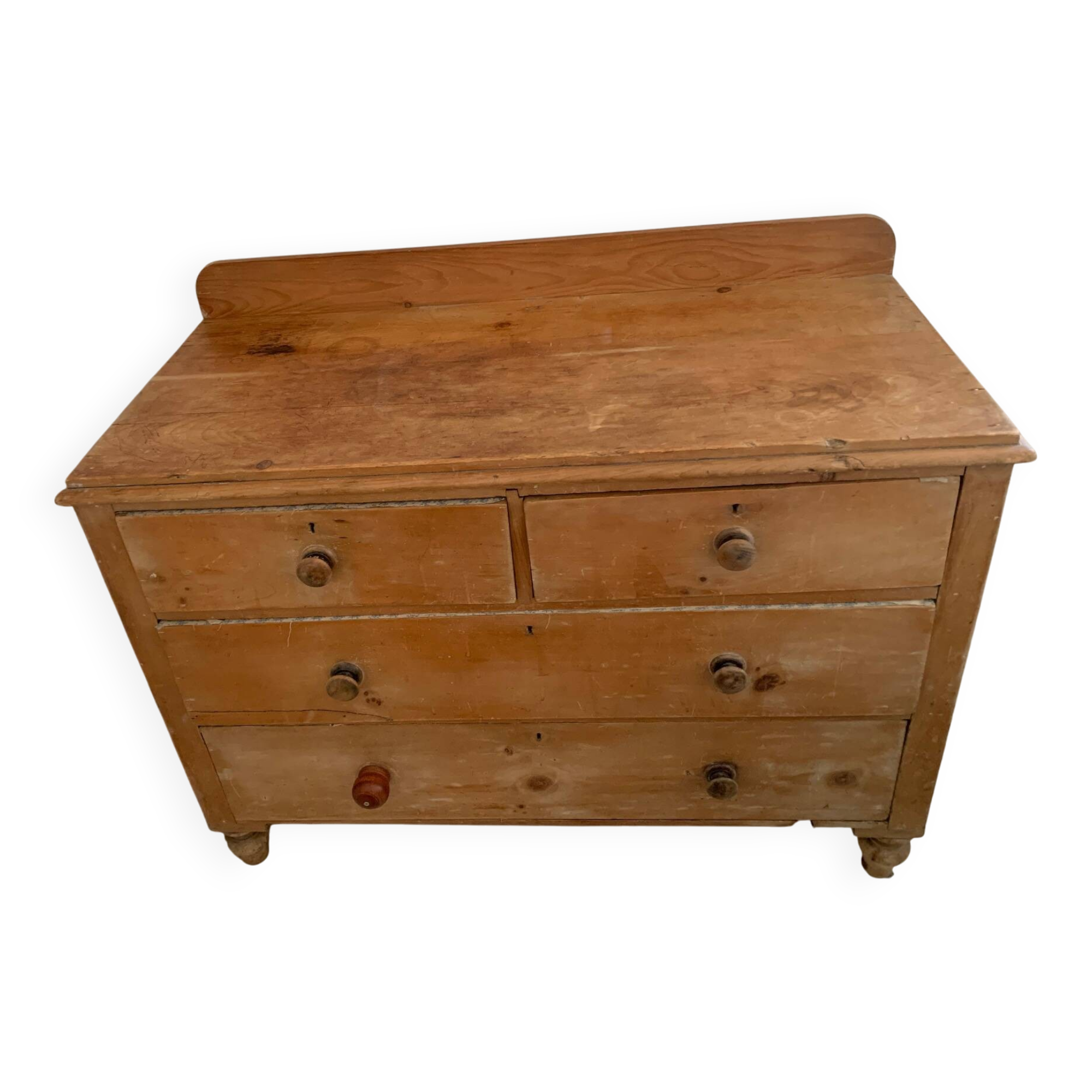 antique English wooden chest of drawers