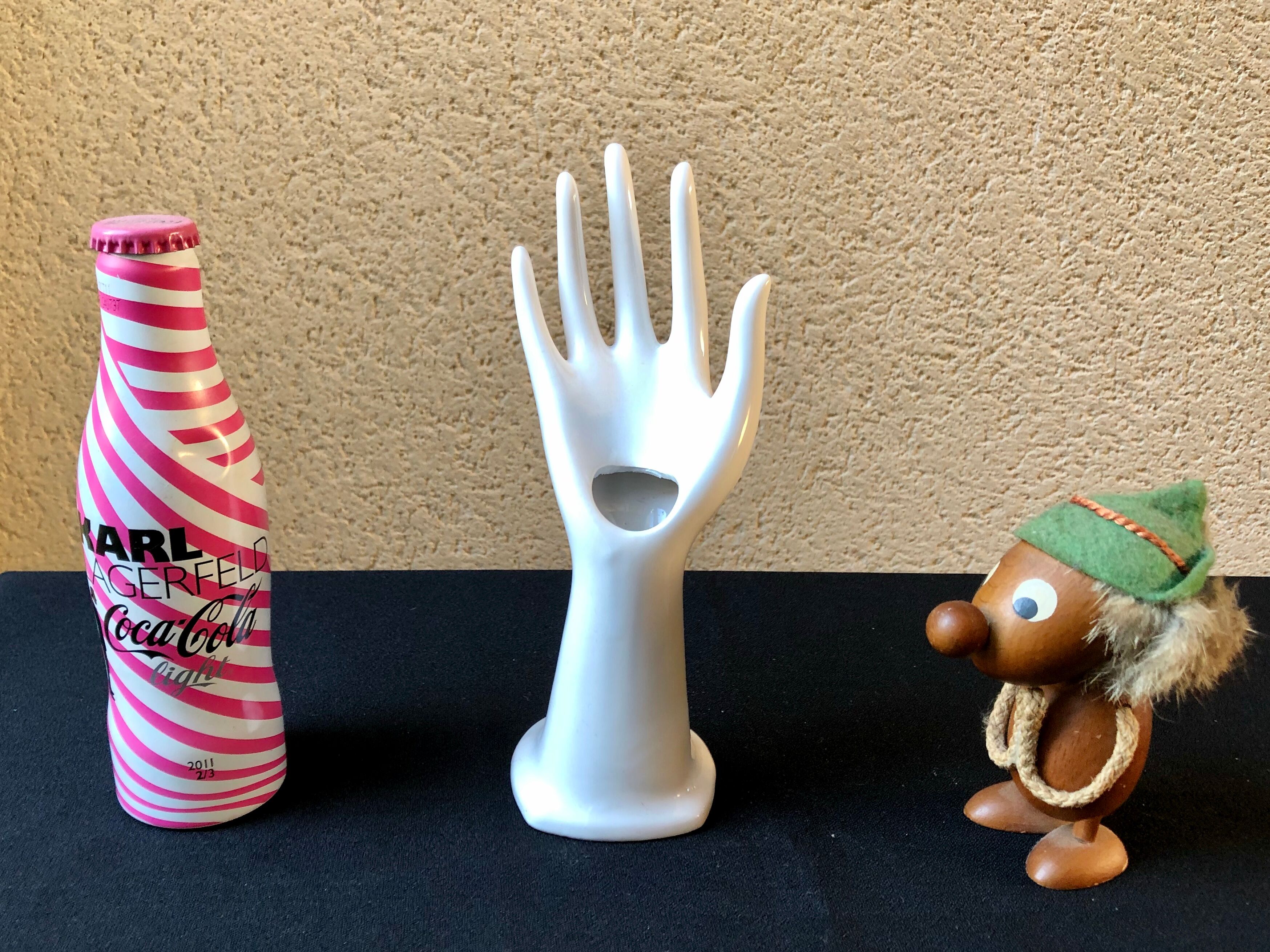 White ceramic hand-made vase by original 70s JMR